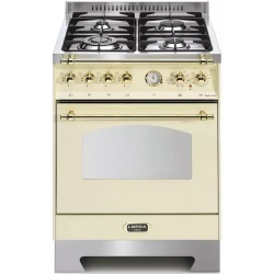 Aragaz Lofra Dolcevita RBI66MFT/CI, 60x60 cm, gaz, 4 arzatoare, grill, aprindere electronica, timer, crem