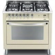 Aragaz Lofra Rainbow PBIG96GVT/C, gaz, 90X60cm, 5 arzatoare, grill electric, timer, cuptor gaz, aprindere electronica, crem