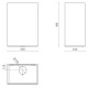 Hota design Baraldi Ginza 01GIN060WH80, 60 cm, 800 m3/h, alb
