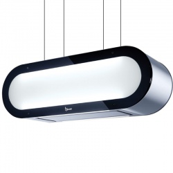 Hota design suspendata Baraldi Alexa 01ALXIS090ST80, 90 cm, 800 m3/h, sticla/inox