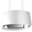 Hota design suspendata Baraldi Ideal 01IDEIS070STW90, 70 cm, 900 m3/h, sticla alba/inox