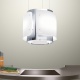 Hota design suspendata Baraldi Dessy 01DESIS040STW80, 40 cm, 800 m3/h, sticla alba/inox