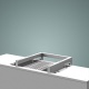 Hota design suspendata Baraldi Diade 01DIA060STW80, 60 cm, 800 m3/h, sticla alba/inox