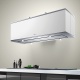 Hota design suspendata Baraldi Diade 01DIA060STW80, 60 cm, 800 m3/h, sticla alba/inox