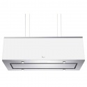Hota design suspendata Baraldi Diade 01DIA090STW90, 90 cm, 900 m3/h, sticla alba/inox