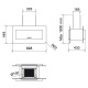 Hota design suspendata Baraldi Trisia Appesa 01TRSAP090STB80, 90 cm, 800 m3/h, sticla neagra/inox