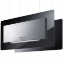 Hota design suspendata Baraldi Trisia Appesa 01TRSAP090STB90, 90 cm, 900 m3/h, sticla neagra/inox