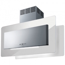 Hota insula Baraldi Trisia isola 01TRSIS090STW90, 90 x 43 cm, 900 m3/h, sticla alba/inox