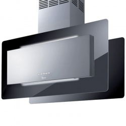 Hota insula Baraldi Trisia isola 01TRSIS090STB90, 90 x 43 cm, 900 m3/h, sticla neagra/inox