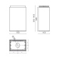 Hota design Baraldi Surf 01SUR090BL70, 90 cm, 700 m3/h, sticla neagra