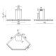 Hota insula de colt Baraldi Giovia angolo 01GIO100ST80, 100x100 cm, 800 m3/h, inox
