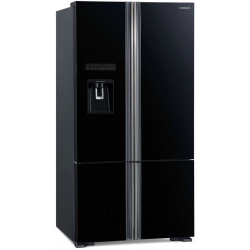 Side by Side Hitachi R-WB800PRU6X(GBK), Clasa A++, 640 Litri, Full No Frost, 183 cm inaltime, Sticla neagra