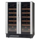 Vitrina de vinuri Tecfrigo Wine 32, 32 sticle, 2 zone temperatura, negru / inox Vitrina de vinuri Tecfrigo Wine 32, 32 sticle, 2 zone temperatura, negru / inox