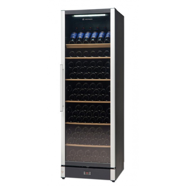 Vitrina de vinuri Tecfrigo Wine 155 Black, 146 sticle, 1 zona temperatura, negru / inox