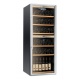Vitrina de vinuri Tecfrigo Sommelier 301, 129 sticle, 1 zona temperatura, negru / inox