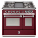 Aragaz Steel Ascot A10FF, 100X66cm, 6 arzatoare, 2 cuptoare, timer, aprindere electronica, visiniu