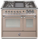 Aragaz Steel Ascot A10FF, 100X66cm, 6 arzatoare, 2 cuptoare, timer, aprindere electronica, gri nisip