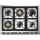 Aragaz Steel Ascot A10FF, 100X66cm, 6 arzatoare, 2 cuptoare, timer, aprindere electronica, crem inchis