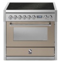 Aragaz Steel Genesi GQ9S 90X60cm, 6 arzatoare, cuptor electric multifunctional, timer, aprindere electronica, gri nisip