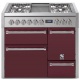 Aragaz Steel Genesi G10FFF-D, 100X60cm, 6 arzatoare, 3 cuptoare, timer, aprindere electronica, usa solida, negru antracit