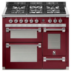 Aragaz Steel Ascot A10FFF, 100X60cm, 6 arzatoare, 3 cuptoare, timer, aprindere electronica, negru antracit