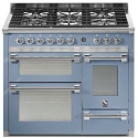 Aragaz Steel Ascot A10FFF, 100X60cm, 6 arzatoare, 3 cuptoare, timer, aprindere electronica, celeste