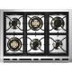 Aragaz Steel Ascot A10FFF, 100X60cm, 6 arzatoare, 3 cuptoare, timer, aprindere electronica, visiniu