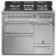 Aragaz Steel Ascot A10FFF-D, 100X60cm, 6 arzatoare, 3 cuptoare, timer, aprindere electronica, usa solida, inox