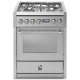 Aragaz Steel Genesi, 90X60cm, 6 arzatoare, cuptor electric multifunctional, timer, aprindere electronica, inox