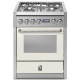 Aragaz Steel Genesi, 70X60cm, 4 arzatoare, cuptor electric multifunctional, timer, aprindere electronica, crem inchis