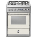 Aragaz Steel Genesi, 70X60cm, 4 arzatoare, cuptor electric multifunctional, timer, aprindere electronica, crem inchis