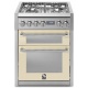 Aragaz Steel Genesi, 70X60cm, 4 arzatoare, cuptor dublu electric multifunctional, timer, aprindere electronica, crem