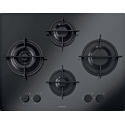Aragaz Tecnogas P1X66M4VC, 60 cm, gaz, 4 arzatoare, grill, otel inoxidabil