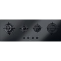 Plita incorporabila Barazza Mood, 110 cm, plita gaz, 4 arzatoare, sistem siguranta Stop-Gaz, vitroceramica neagra
