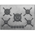 Plita incorporabila Barazza Unique, 75 cm, plita gaz, 5 arzatoare, sistem siguranta Stop-Gaz, inox