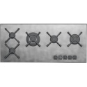 Plita incorporabila Barazza Unique, 100 cm, plita gaz, 5 arzatoare, sistem siguranta Stop-Gaz, inox