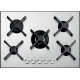 Plita incorporabila Barazza Select Plus, 60 cm, plita gaz, 4 arzatoare, sistem siguranta Stop-Gaz, inox