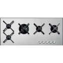 Aragaz Tecnogas P1X66M4VC, 60 cm, gaz, 4 arzatoare, grill, otel inoxidabil