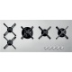 Plita incorporabila Barazza Select Plus Flat, 90 cm, plita gaz, 5 arzatoare, sistem siguranta Stop-Gaz, inox