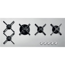 Aragaz Tecnogas P1X66M4VC, 60 cm, gaz, 4 arzatoare, grill, otel inoxidabil