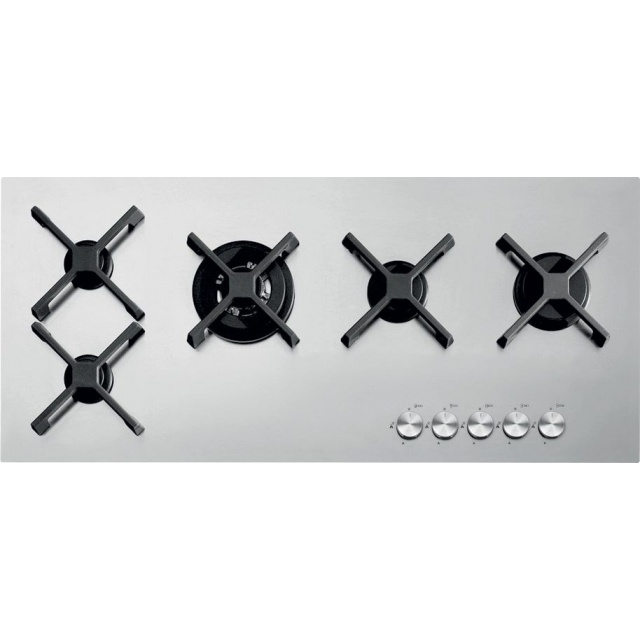 Aragaz Tecnogas P1X66M4VC, 60 cm, gaz, 4 arzatoare, grill, otel inoxidabil