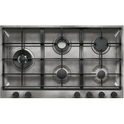 Plita incorporabila Barazza B_Free, 90 cm, plita gaz, 5 arzatoare, aprindere electronica, sistem Stop-Gaz, inox vintage