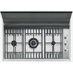 Aragaz Tecnogas P1X66M4VC, 60 cm, gaz, 4 arzatoare, grill, otel inoxidabil