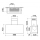 Hota design Baraldi Surf 01SUR090BL70, 90 cm, 700 m3/h, sticla neagra