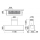 Hota decorativa Barazza Mood, 90 cm, 1 motor, 800 m3/h,3 viteze + booster, inox
