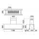 Hota design Baraldi Surf 01SUR090BL70, 90 cm, 700 m3/h, sticla neagra