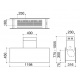 Hota design Baraldi Surf 01SUR090BL70, 90 cm, 700 m3/h, sticla neagra
