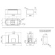 Hota design Baraldi Surf 01SUR090BL70, 90 cm, 700 m3/h, sticla neagra