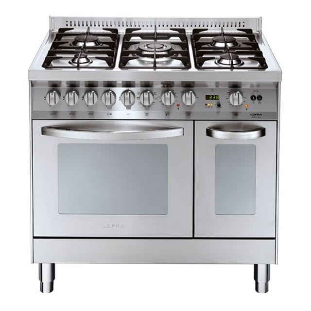 Aragaz Lofra Special120 PRD126GV+E/2CI, gaz, 120x60cm, 7 arzatoare, 2 cuptoare, grill electric, timer, rosu