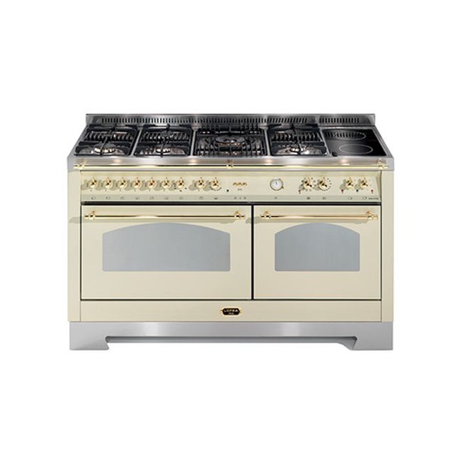 Aragaz Lofra RBI66MFT/CI, 60x60 cm, gaz, 4 arzatoare, grill, aprindere electronica, timer, crem